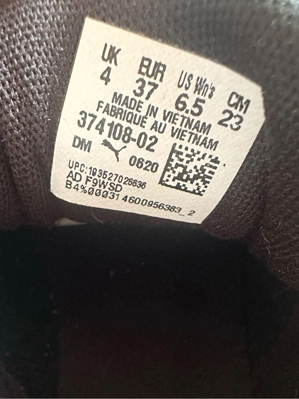 PUMA Cali Wedge Snakeskin Print Sneakers Black size 4